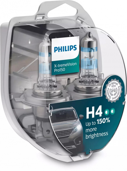 Philips H4 12V 60/55W X-tremeVision Pro150 Set - 2 Stück